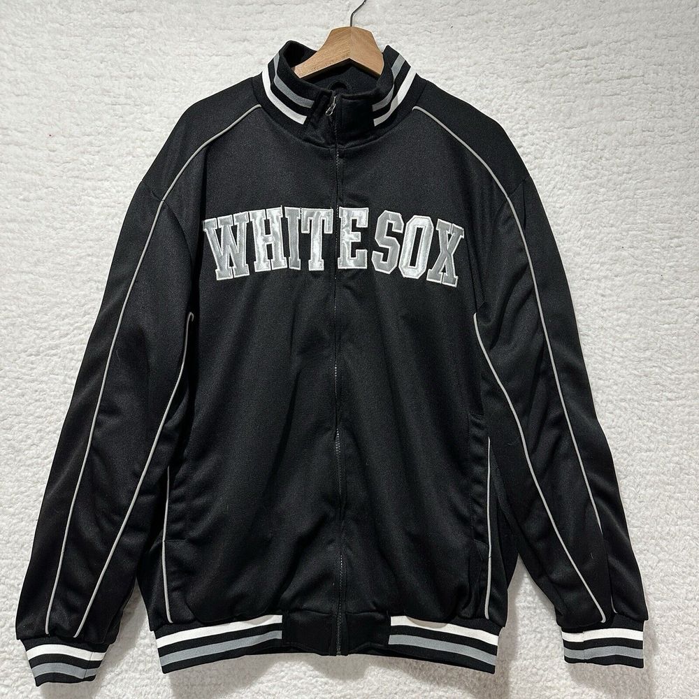 Chicago White Sox Genuine Merchandise Full Zip Big Logo With Trim Jacket Sz L/G